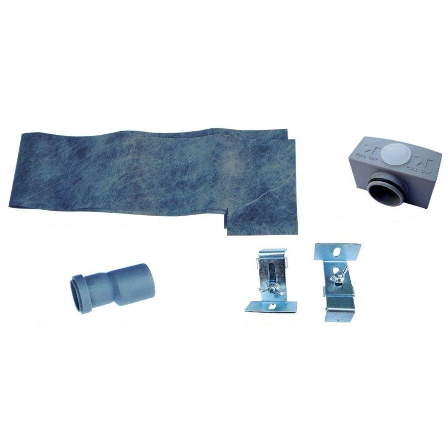 Glasdeals Duschrinne 60cm, Edelstahl befliesbar, grau, mit Siphon und Zubehör.