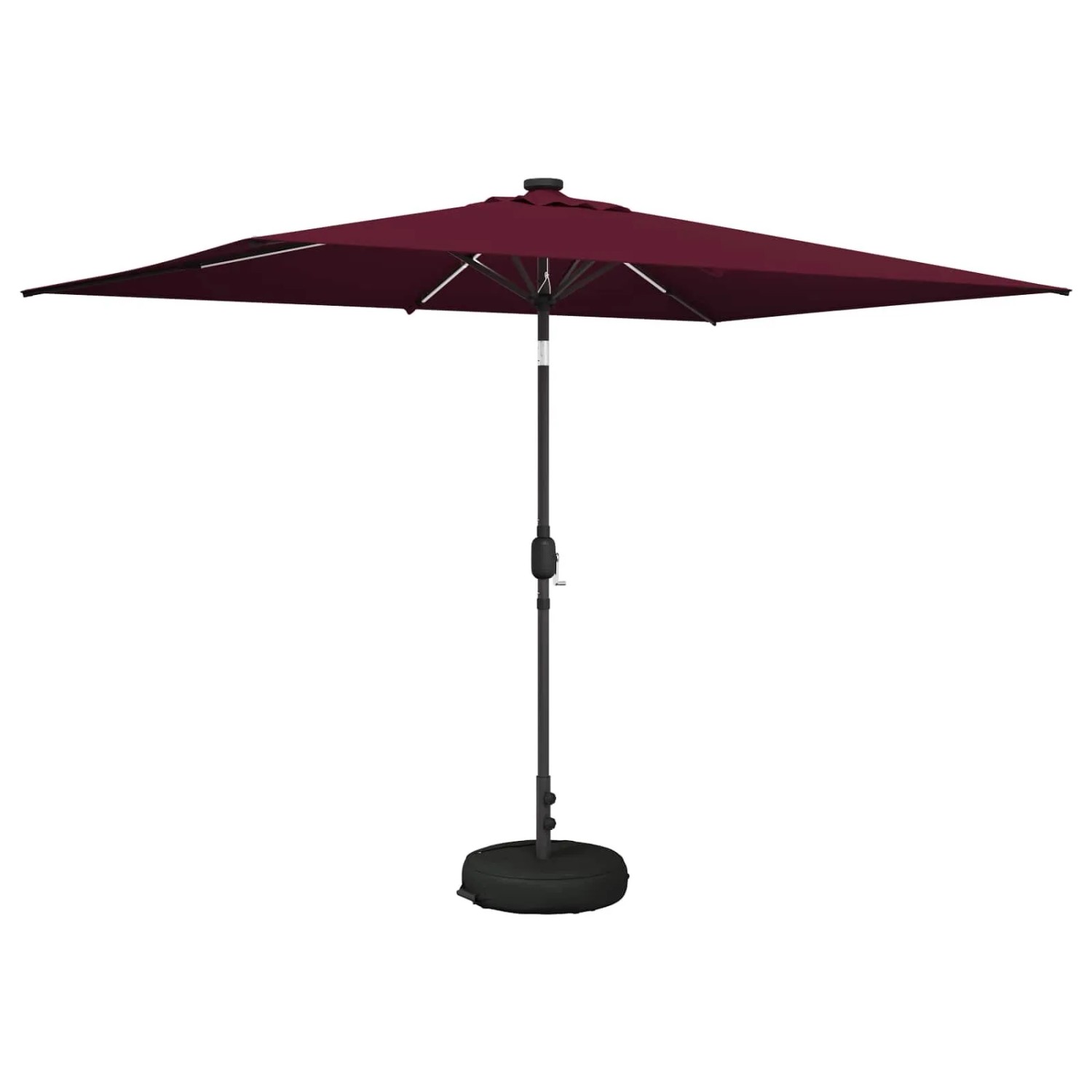 vidaXL Gartenparasol mit LED-Lichtern und Sockel 200 x 300 cm 42036244