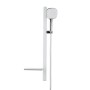 Swiss Aqua Technologies Duschset Duschstange mit Handbrause und Praktischer Ablage Weiß und Chrom_2