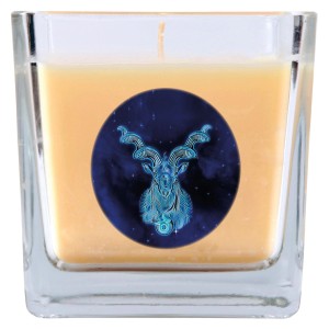 HS Candle Duftkerze Sternzeichen Steinbock im Glas, Vanille Duft.