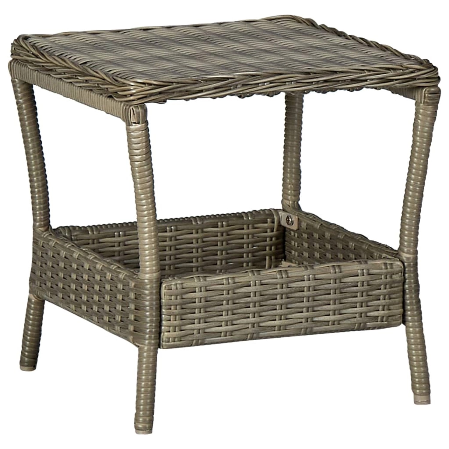 vidaXL Gartentisch Braun 45x45x46,5 cm Poly Rattan 313308