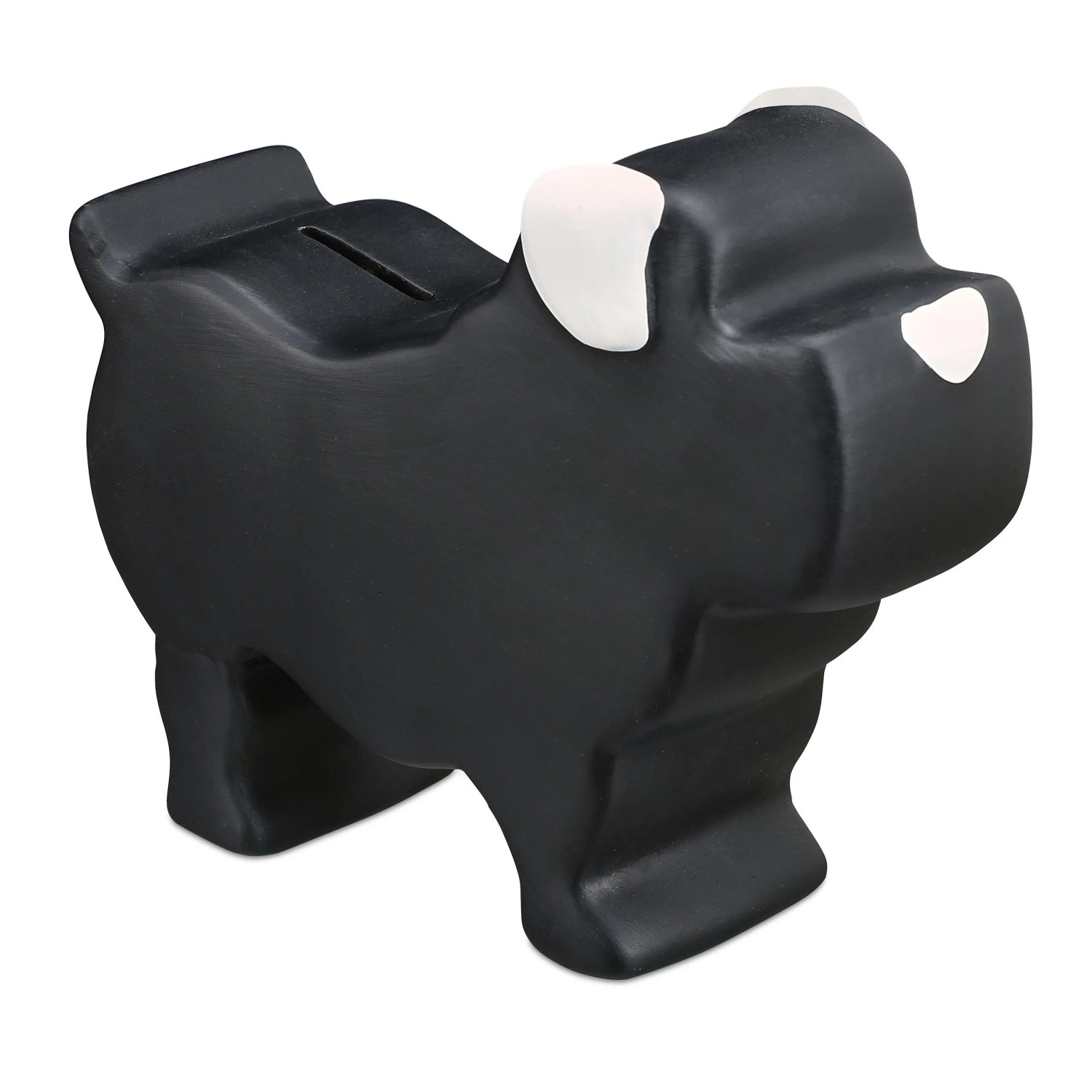 Relaxdays Spardose Keramik Schwarz Beschreibbar 17 cm x 8,5 cm x 20 cm 630 g