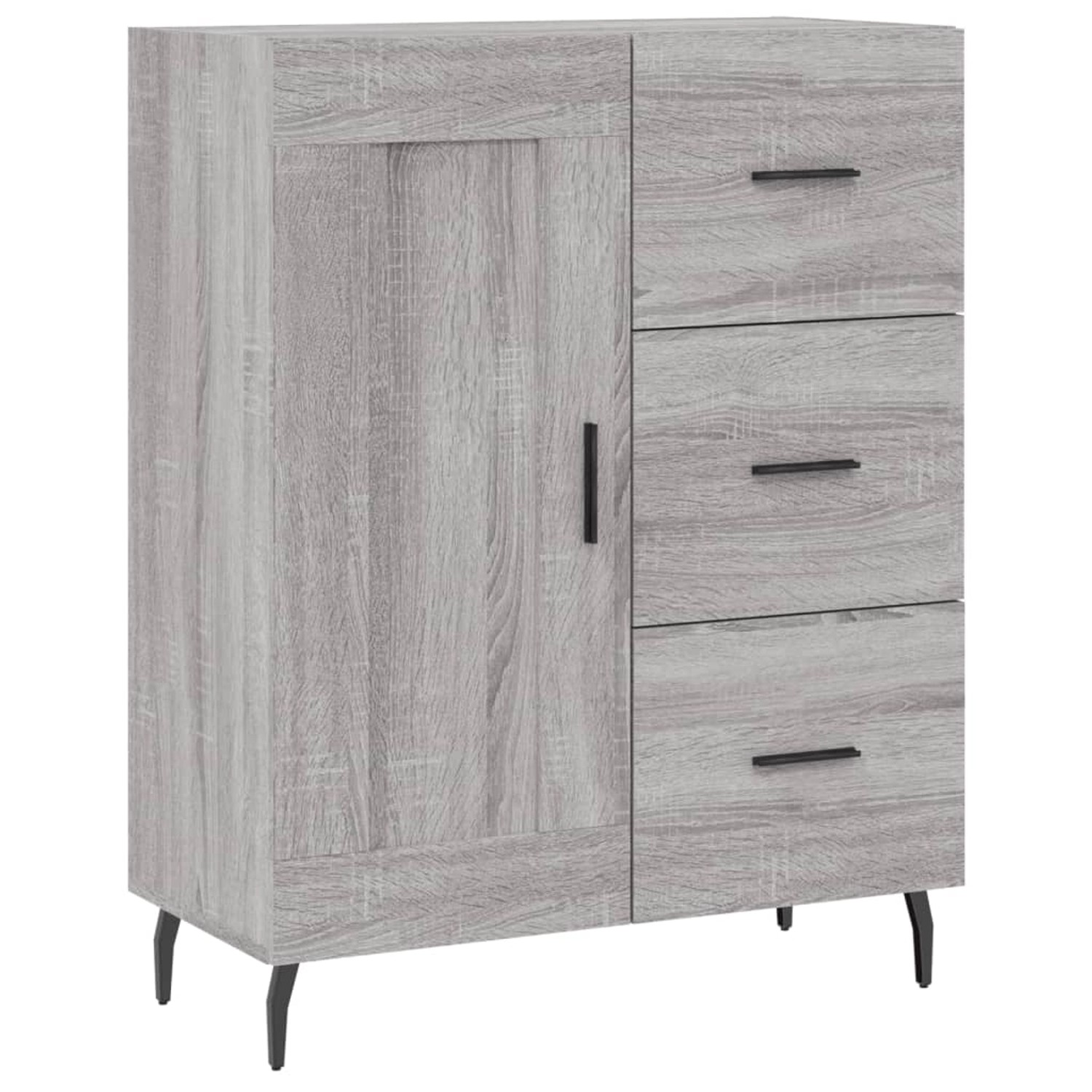 vidaXL Sideboard Grau Sonoma 69,5x34x90 cm Holzwerkstoff 830282
