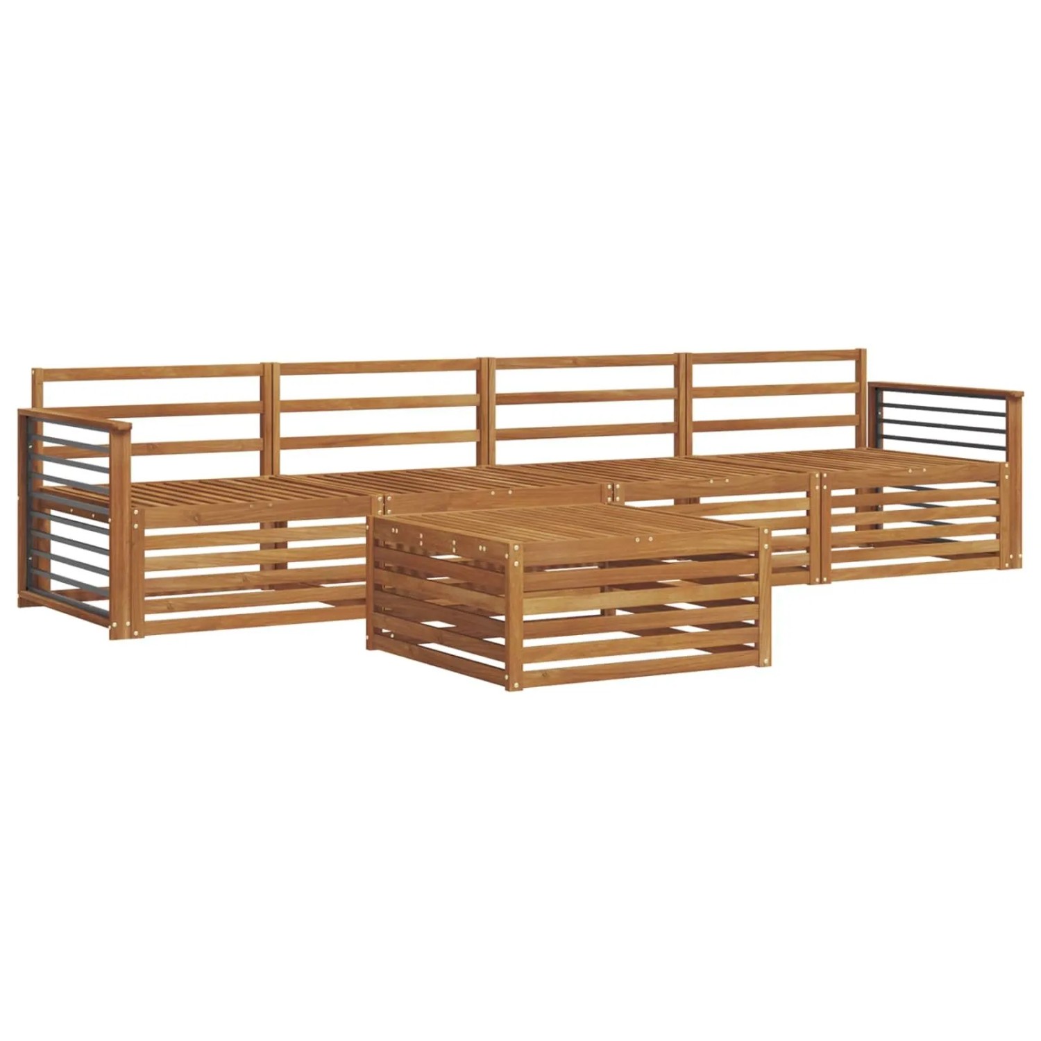 vidaXL Outdoor-Sofagarnitur 5-Tlg Natur 3372989