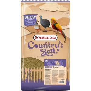 Versele-Laga Country's Best Show 3 Pellet, 5kg Geflügelfutter für Fasane, Rebhühner, Wachteln und Zierhühner.