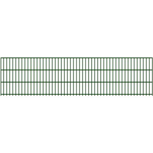 Moosgrüne Doppelstabmatte 6/5/6 mm, 250x63 cm, für Gartenzäune.