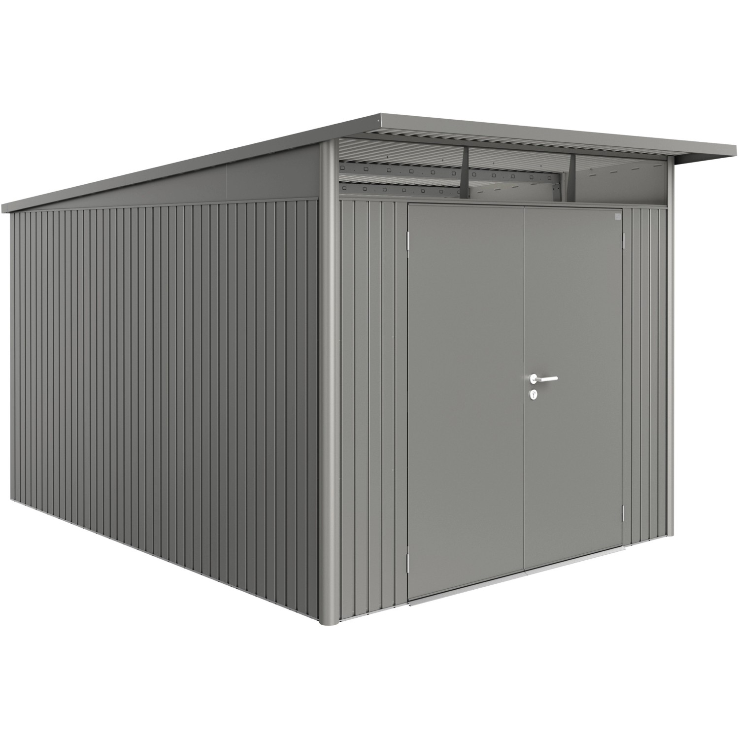 Biohort Metall-Gerätehaus AvantGarde Gr. A8 quarzgrau-metallic Doppeltür günstig online kaufen