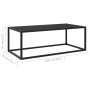 Schwarzer vidaXL Couchtisch mit Glasplatte, 100x50x35 cm, modernes Design für Wohnzimmer.