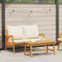 2-teiliges Bistro-Set aus Akazienholz mit Bank und Tisch, ideal für Garten und Terrasse.