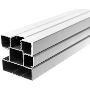 T&J Ecosteck Pfosten aus Aluminium in Silber, Zubehör für Zaunbau & Sichtschutz.