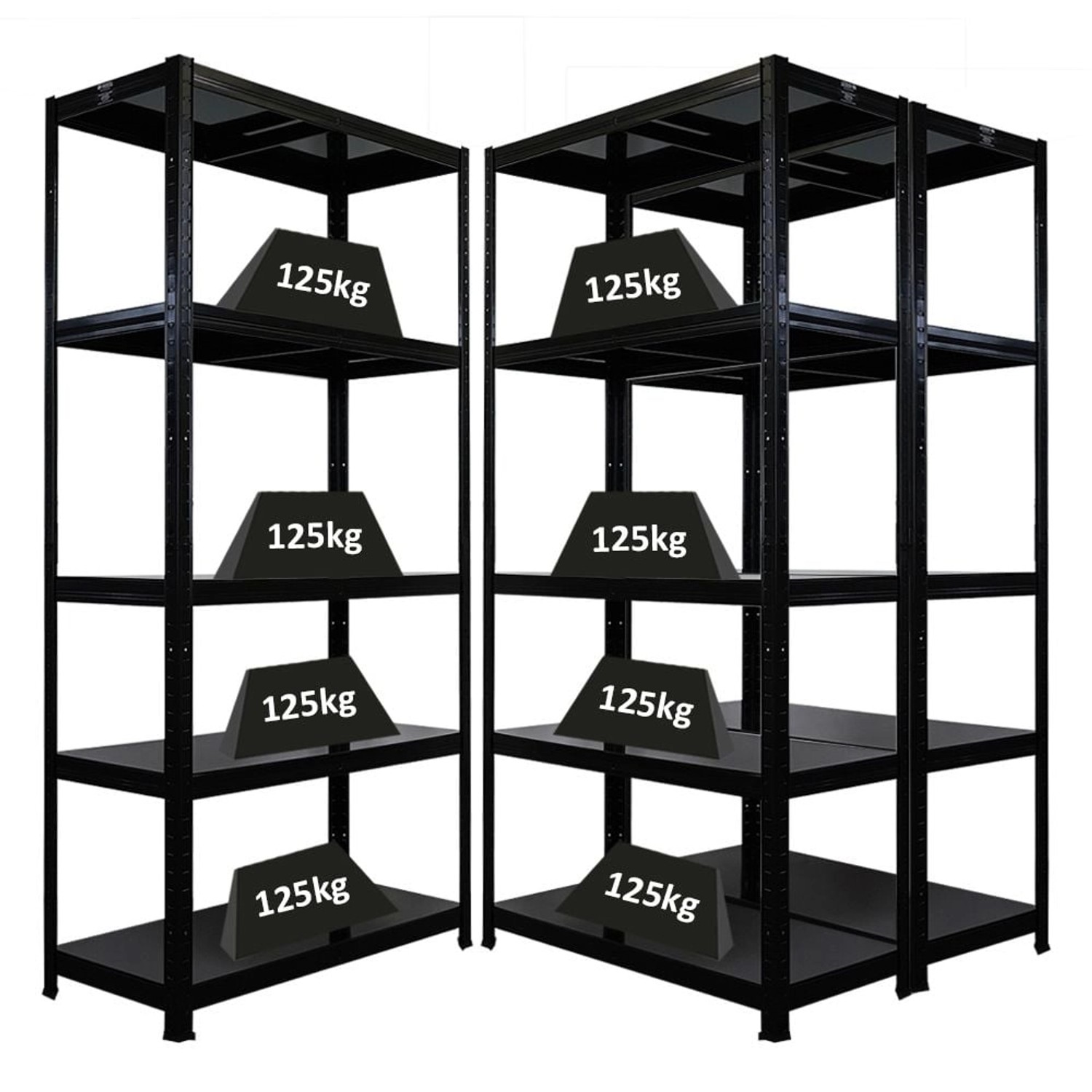 PROREGAL Mega Deal 3x Schwerlastregal Ragnar HxBxT 180x90x40cm 5 Stahlplatt günstig online kaufen