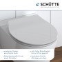 Schütte WC-Sitz Slim Grey Duroplast mit Absenkautomatik und Schnellverschluss.
