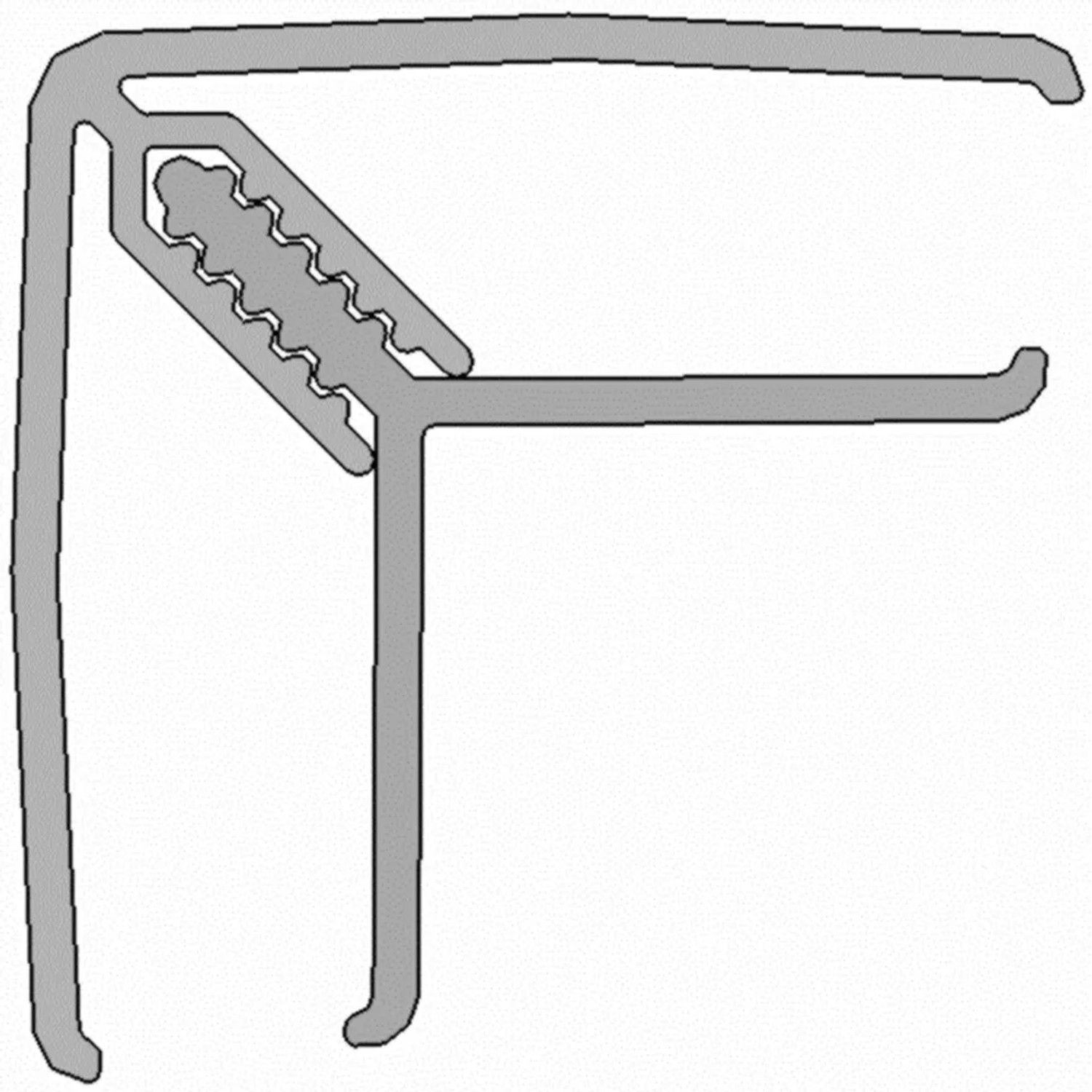 Grosfillex Innen-/Außenwinkelprofil, klippbar, weiß, für 5-8 mm Paneele.