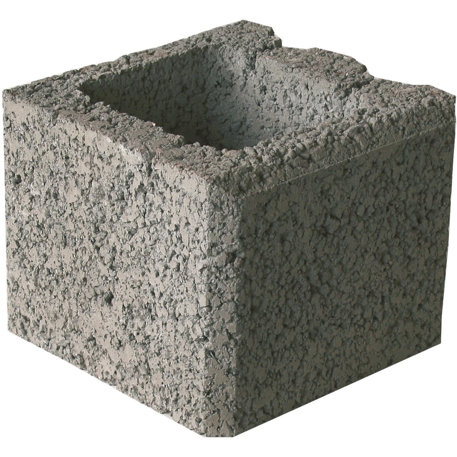 Planomur - Halbstein Grau 25 cm x 25 cm x 20 cm