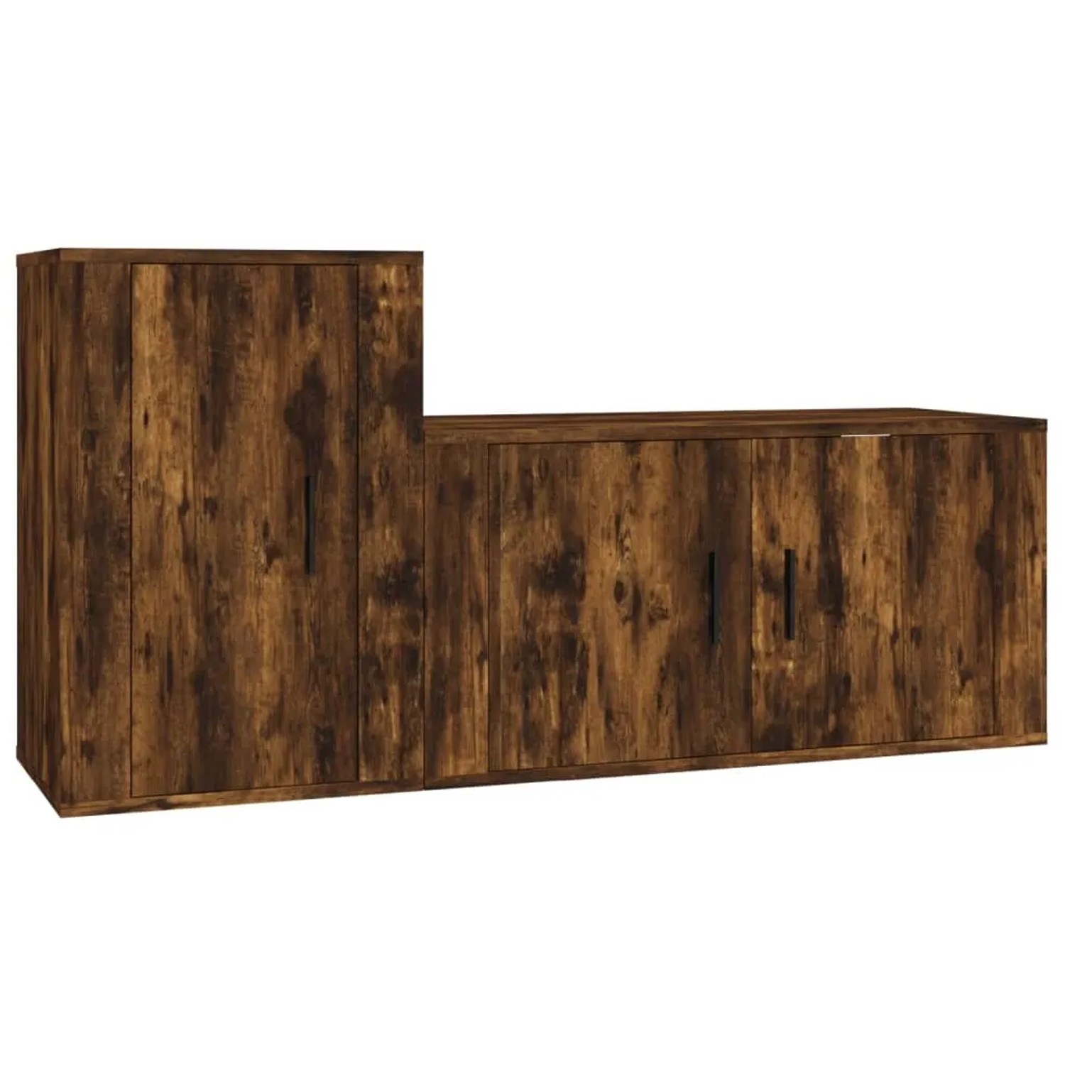 vidaXL 2-Tlg TV-Schrank-Set Räuchereiche Holzwerkstoff 3188467