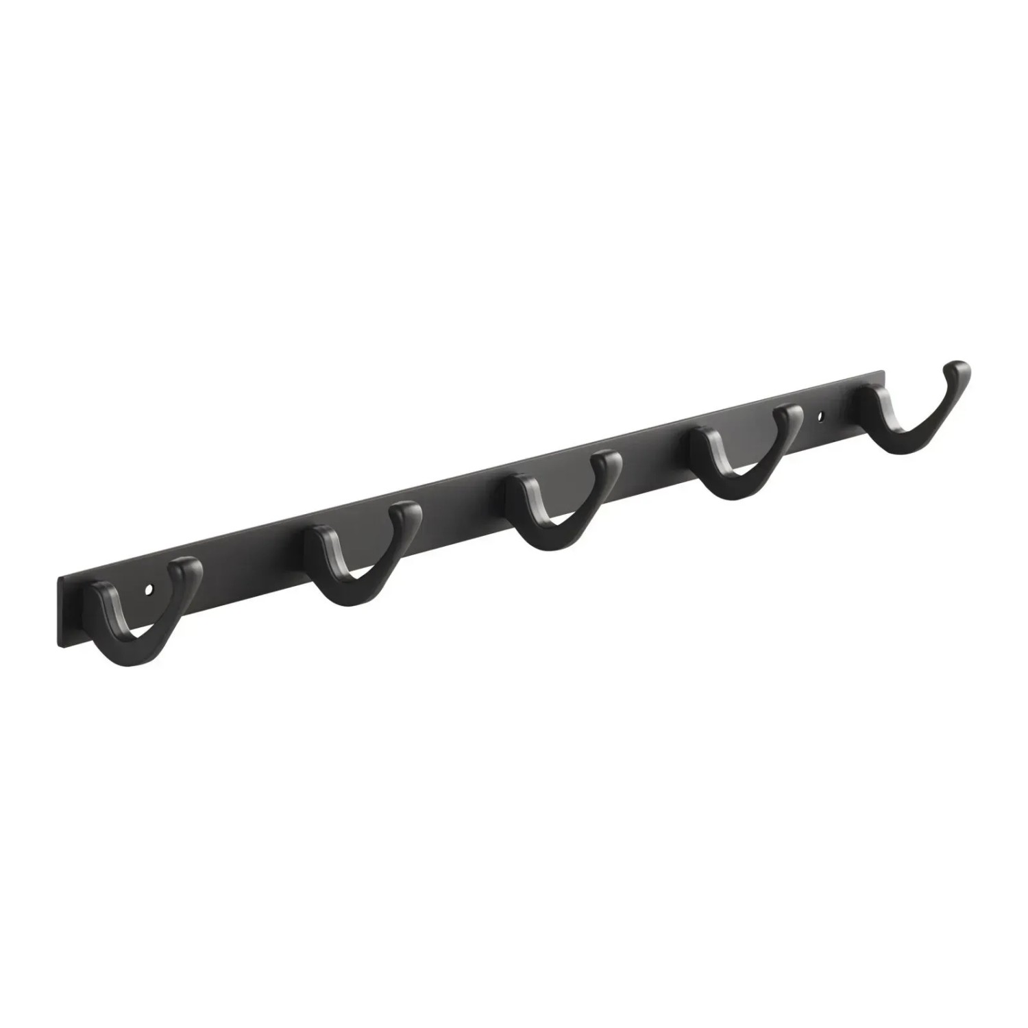 SOTECH Blackline FORTE Hakenleiste 450 mm mit 5 Haken Schwarz Pulverbeschichtet