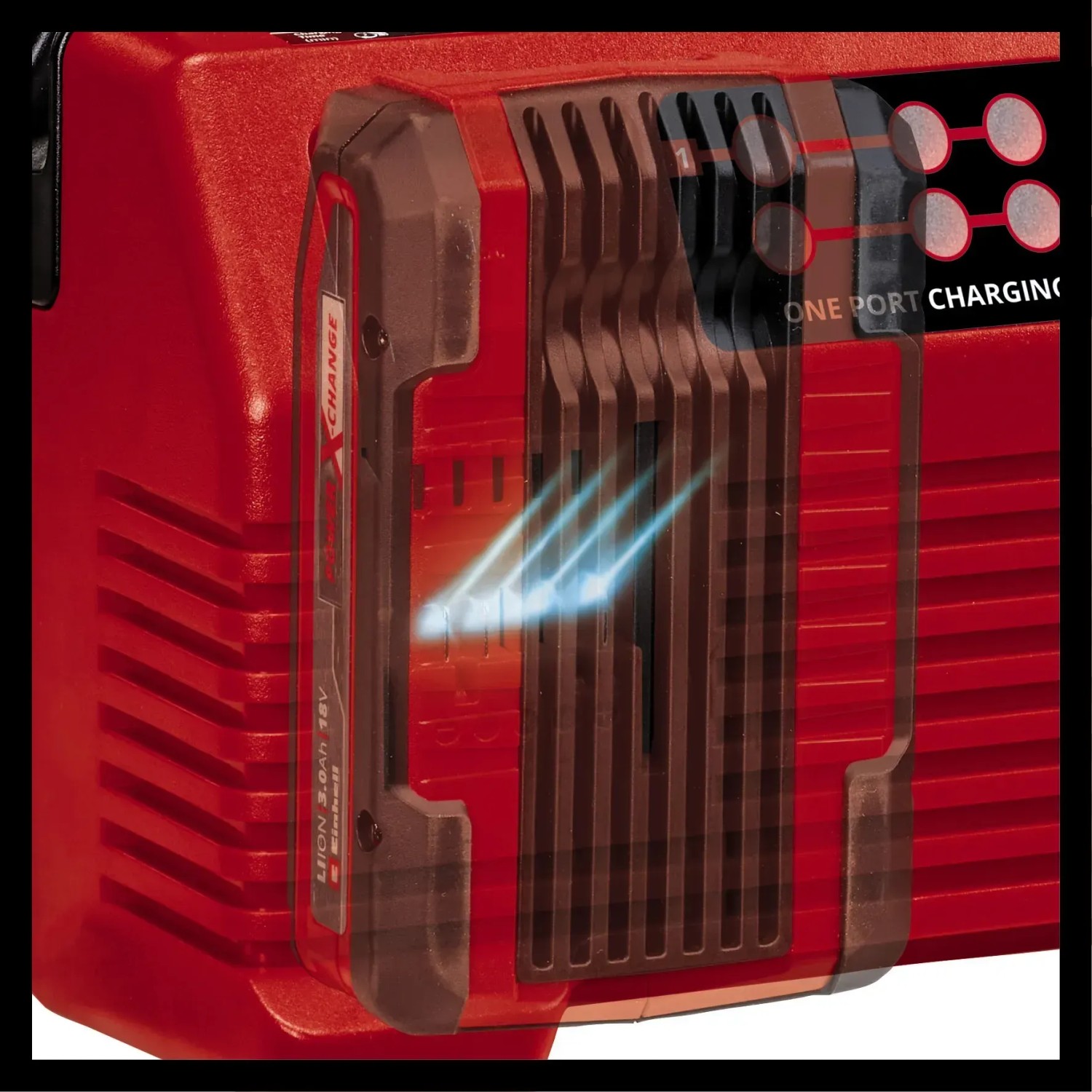 Einhell Power X-Change Power X-Quattrocharger 4 A Ladegerät für Elektrowerkzeuge.