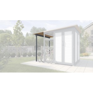 WEKA Modul Family Erweiterung Grau für Garten Q Multi, zur Erweiterung des Fahrradunterstands.