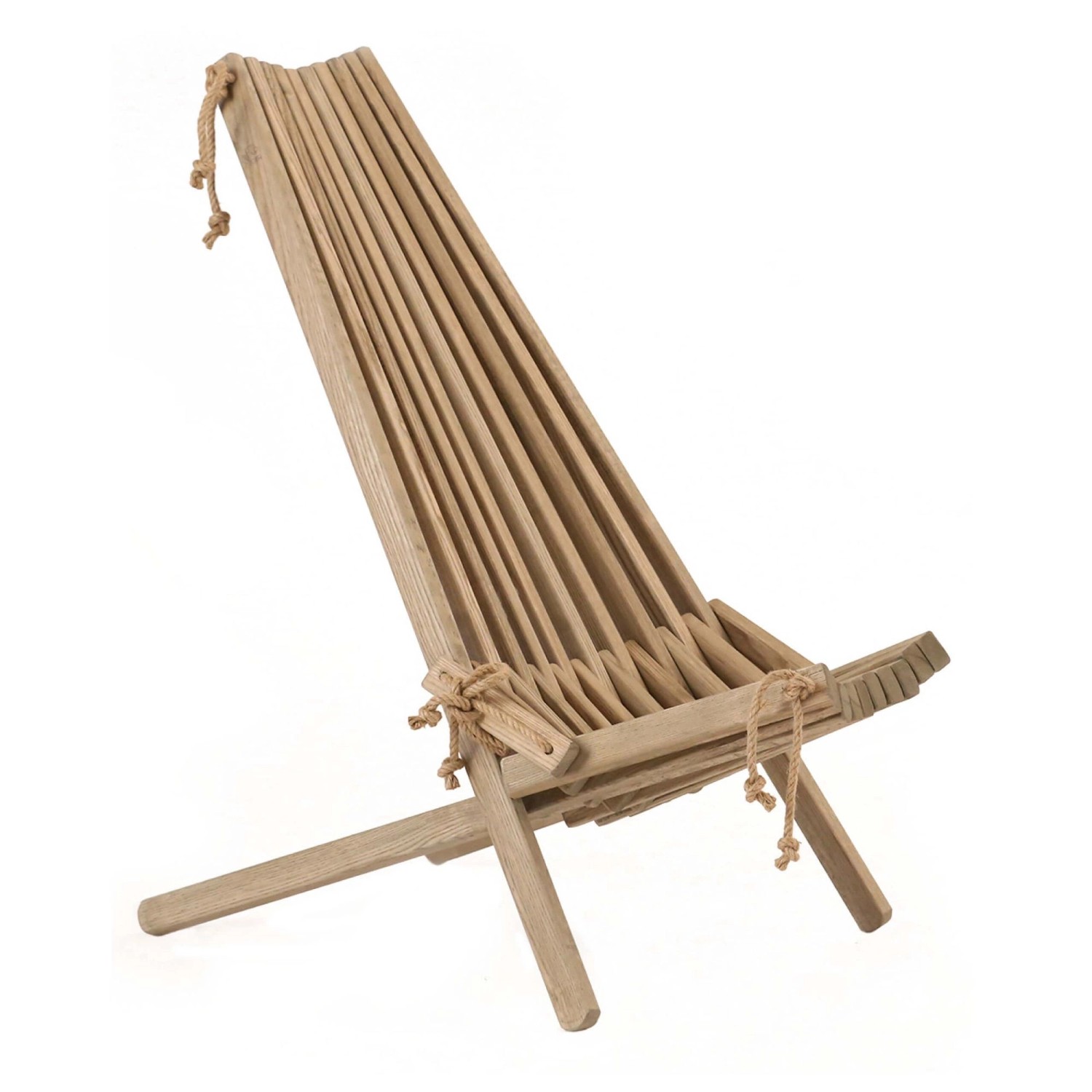 Jardinion Gartenstuhl mit Verstellbarer Liege Holz Grau Gartenliege günstig online kaufen