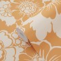 ESTAhome Vliestapete, Rolle mit Retro-Blumenmuster in Orange/Creme. Dekorative Tapete für stilvolle Wände.
