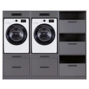Inter Link Hauswirtschaftsraum-Set Anthrazit 201 x 68 x 164 cm