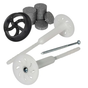 PROTEKTOR 600x Dämmstoff-Schraubdübel Set Ø8x260mm inkl. 600x Rondelle + Fräser
