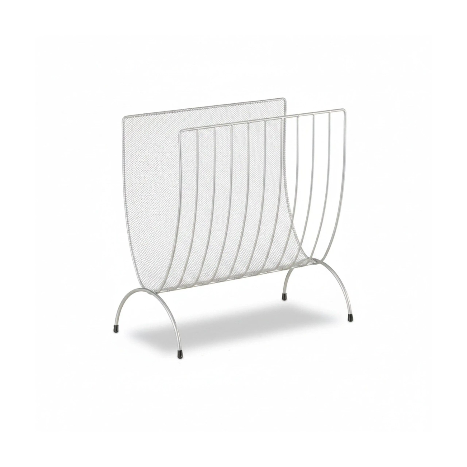 Relaxdays Zeitungsständer Metall Silber Platzsparend 35 cm x 34 cm x 18 cm 0,7 kg