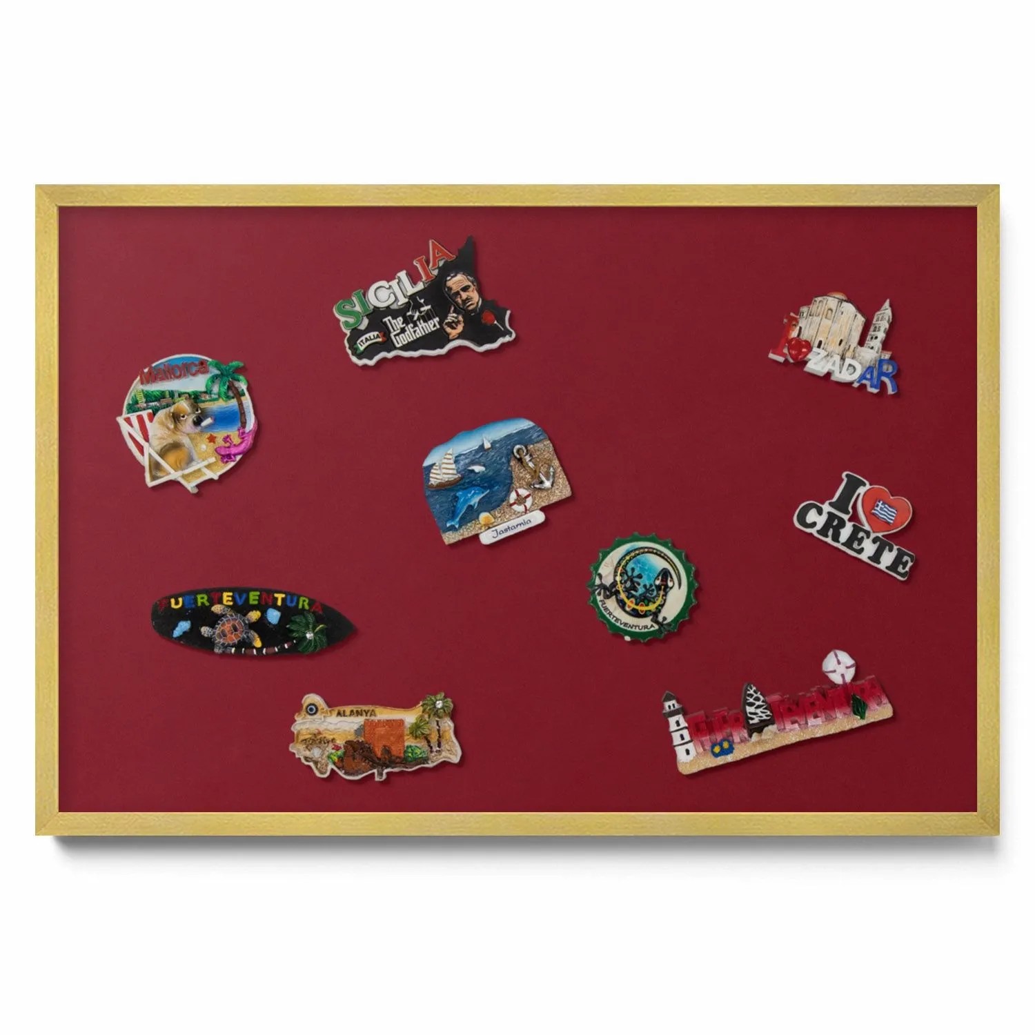 Tulup Magnettafel Magnetpinnwand Metall für Urlaubsmagnete Farbe Burgunderr günstig online kaufen