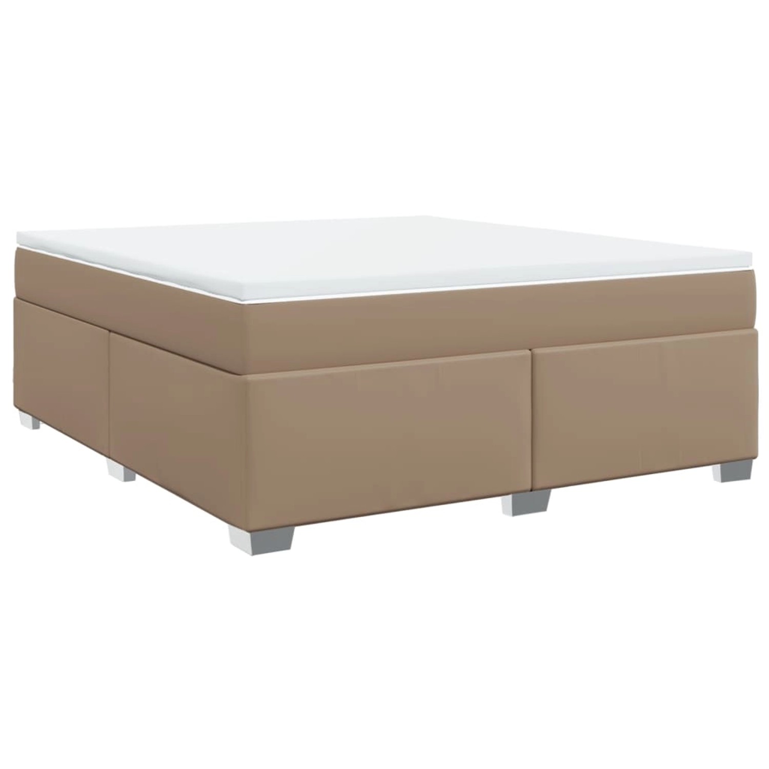 vidaXL Boxspringbett mit Matratze Cappuccino-Braun 180x200 cm Kunstleder 32 günstig online kaufen