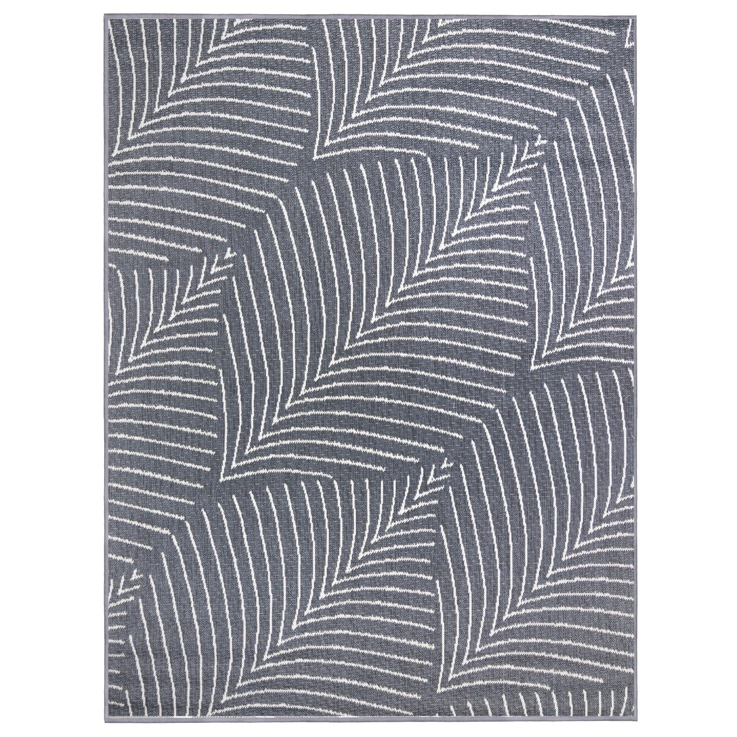 Primaflor In- & Outdoor Teppich Reverso Leaves Grau 160x220cm