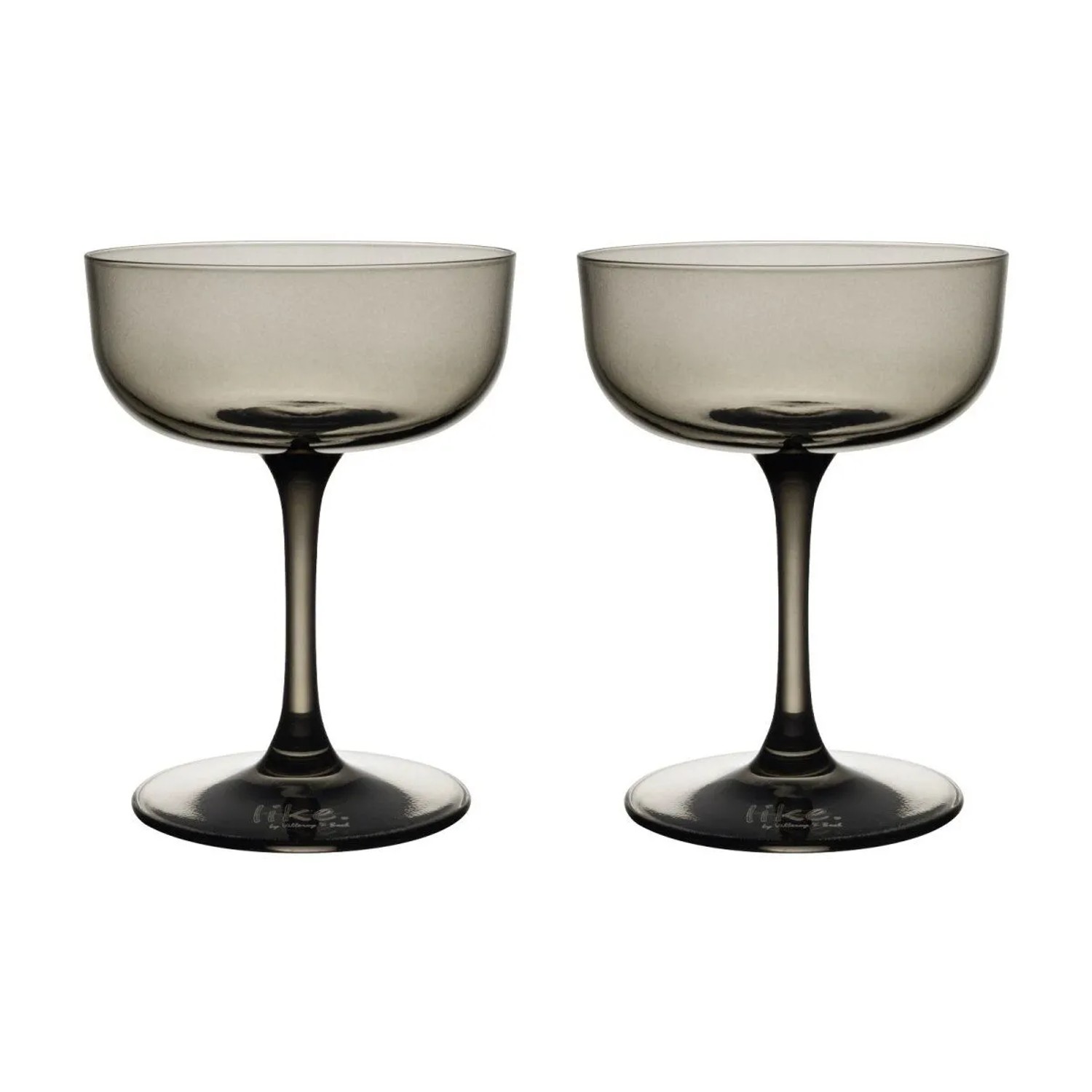 like. by Villeroy & Boch Like Glass Sektschalen Dessertschalen 100 ml 2er Set Smoke