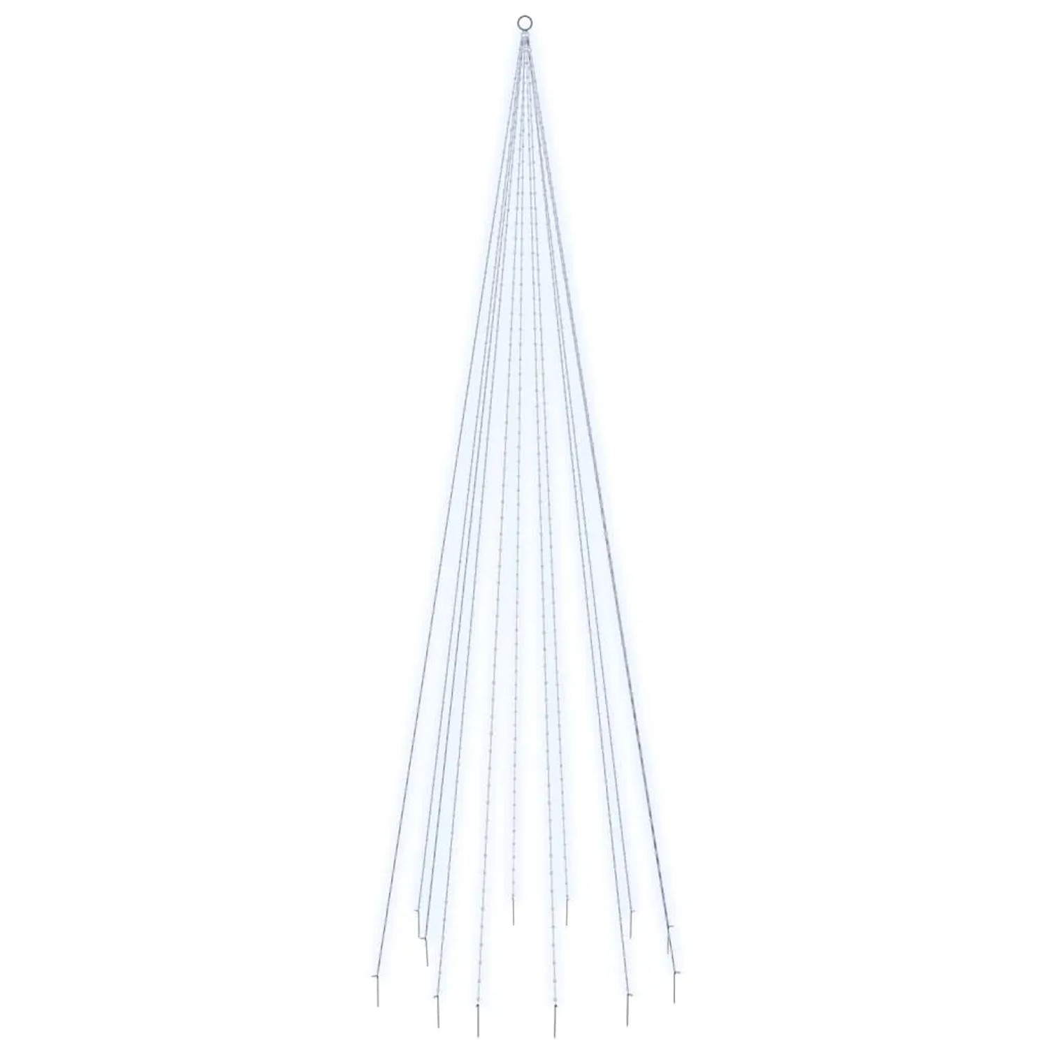 vidaXL LED-Weihnachtsbaum für Fahnenmast Kaltweiß 732 LEDs 500 cm 343527