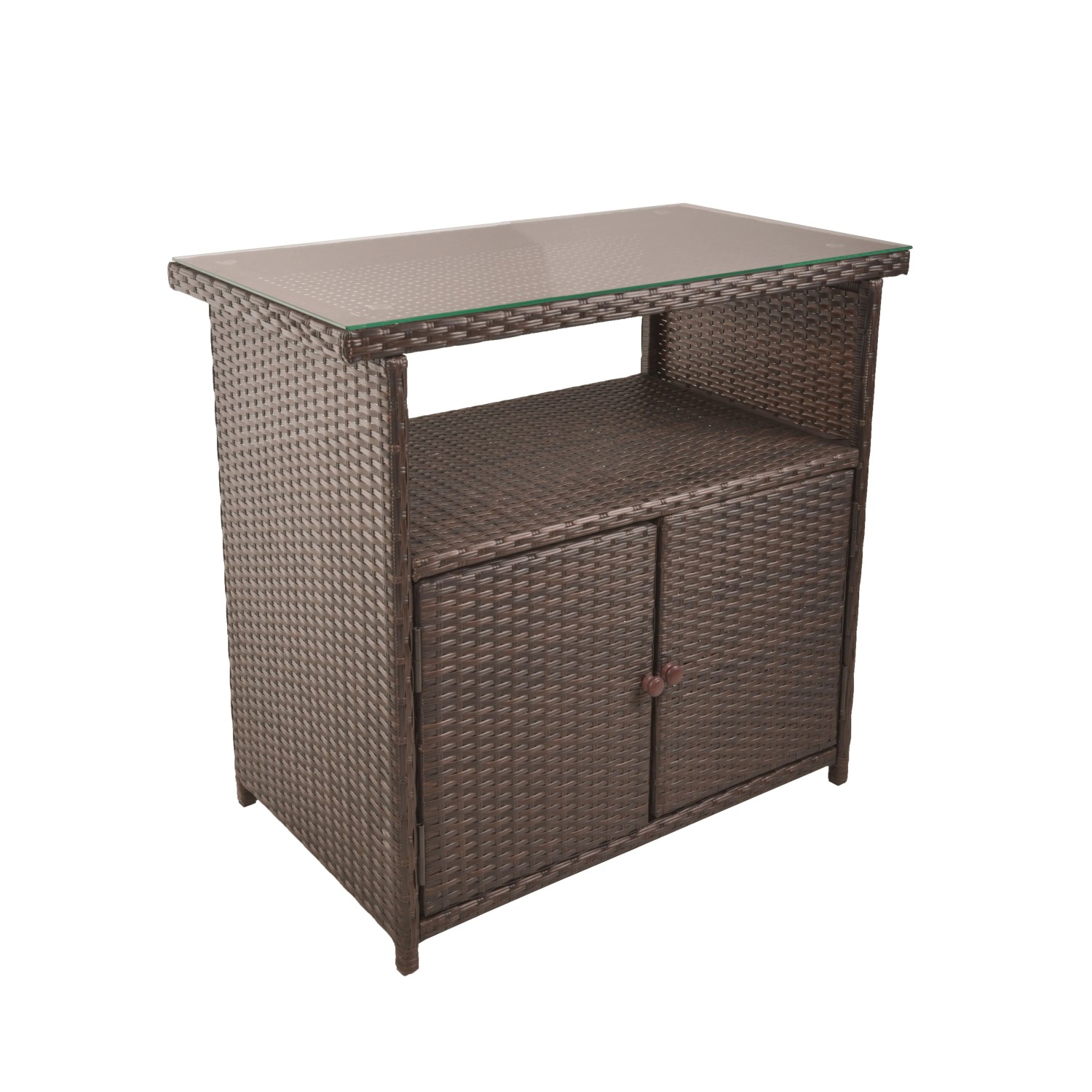 DELUKE Sideboard ELISA Kunststoff Coffee 84x50x90cm Schrank Flur Schlafzimmer Kommode