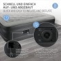 ML-Design Luftbett, grau, mit integrierter Pumpe und Kabelfach. Schnelles Aufpumpen in 4 Minuten für 2 Personen.