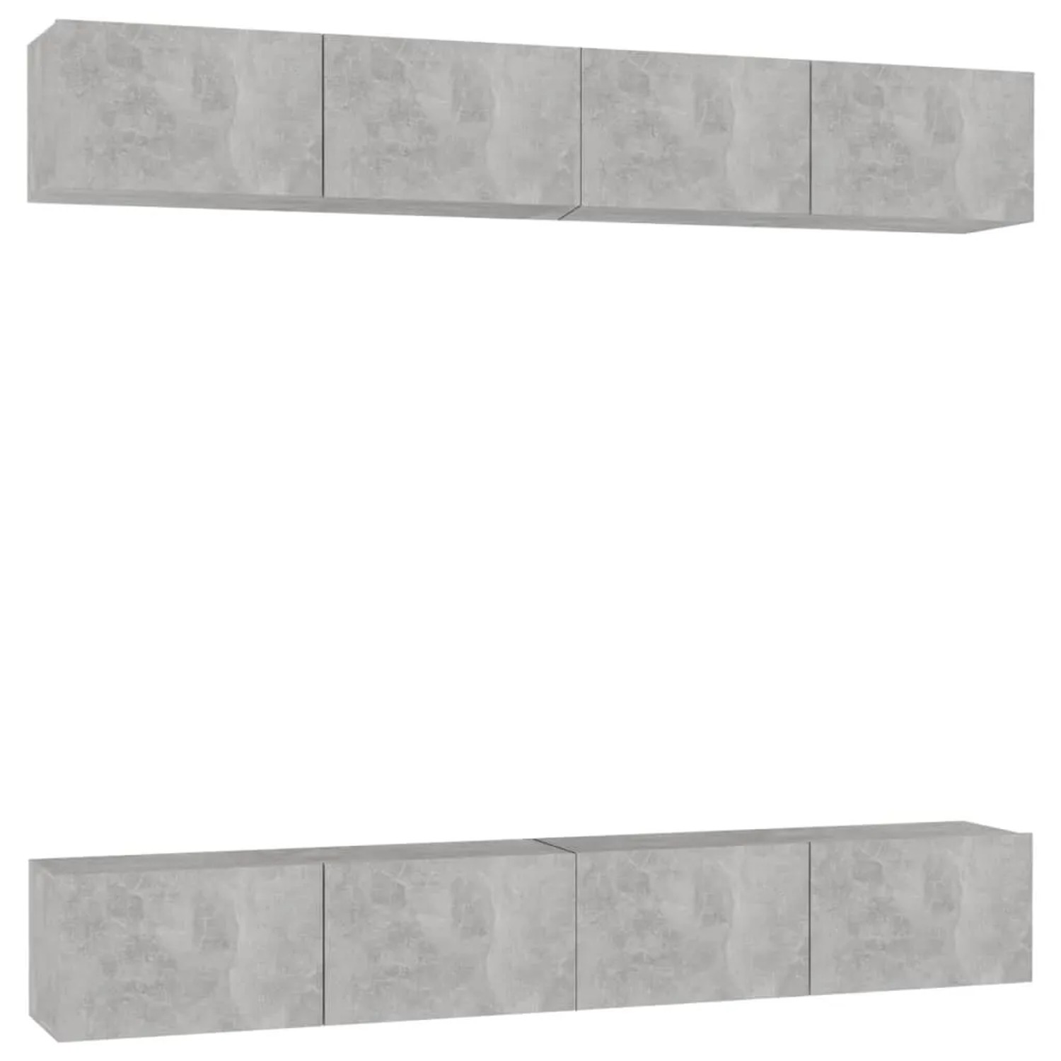 vidaXL TV-Schränke 4 Stk Betongrau 100x30x30 cm Holzwerkstoff 3079061