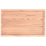 Helle, rechteckige vidaXL Waschtischplatte aus behandeltem Massivholz (100x60 cm).
