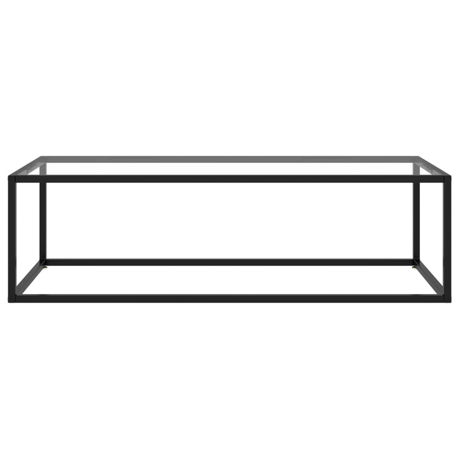 Beistelltisch Schwarz Mit Hartglas 120x50x35 Cm günstig online kaufen