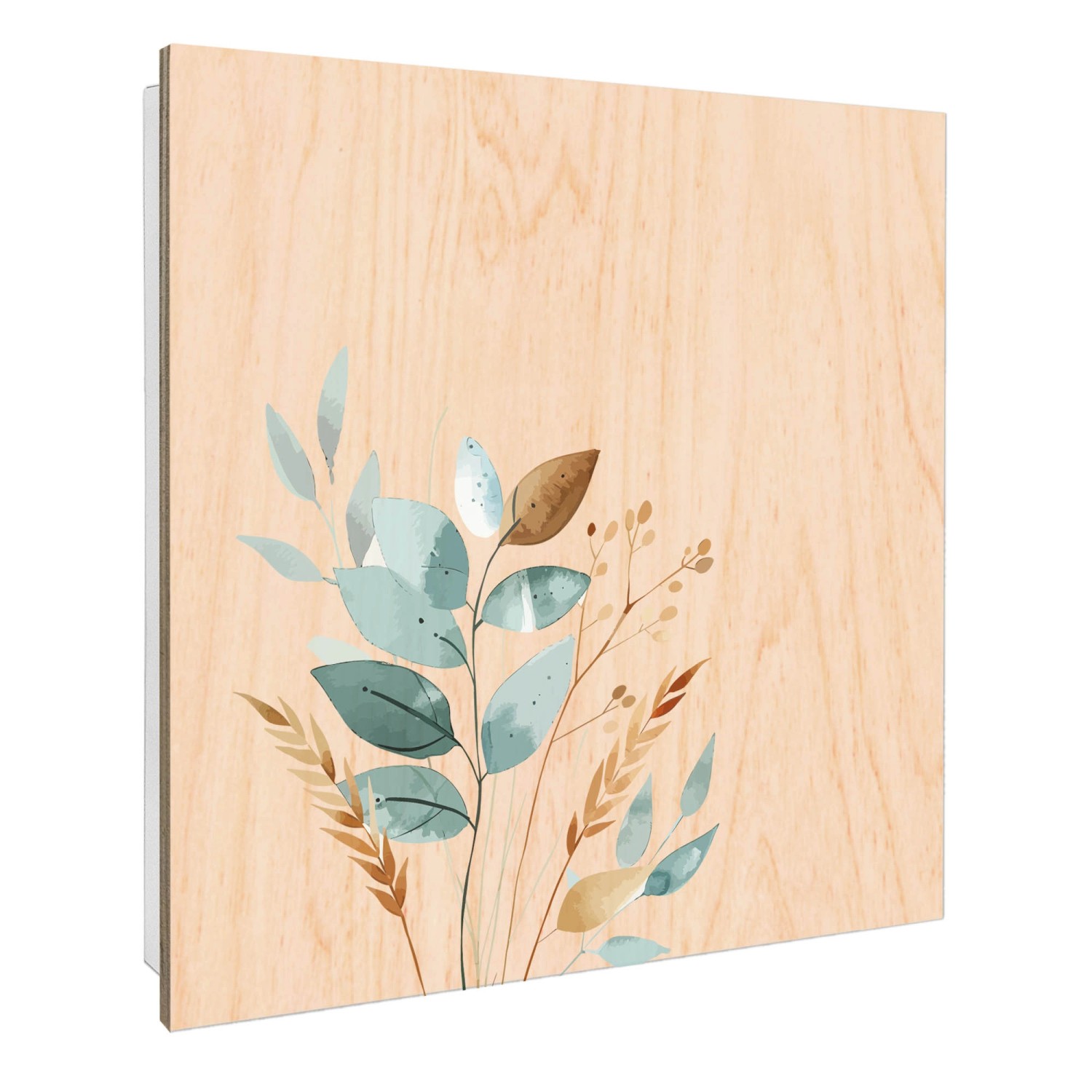 Banjado Schlüsselkasten mit Holzfront 30x30cm Weiß Scharnier Links 50 Haken günstig online kaufen