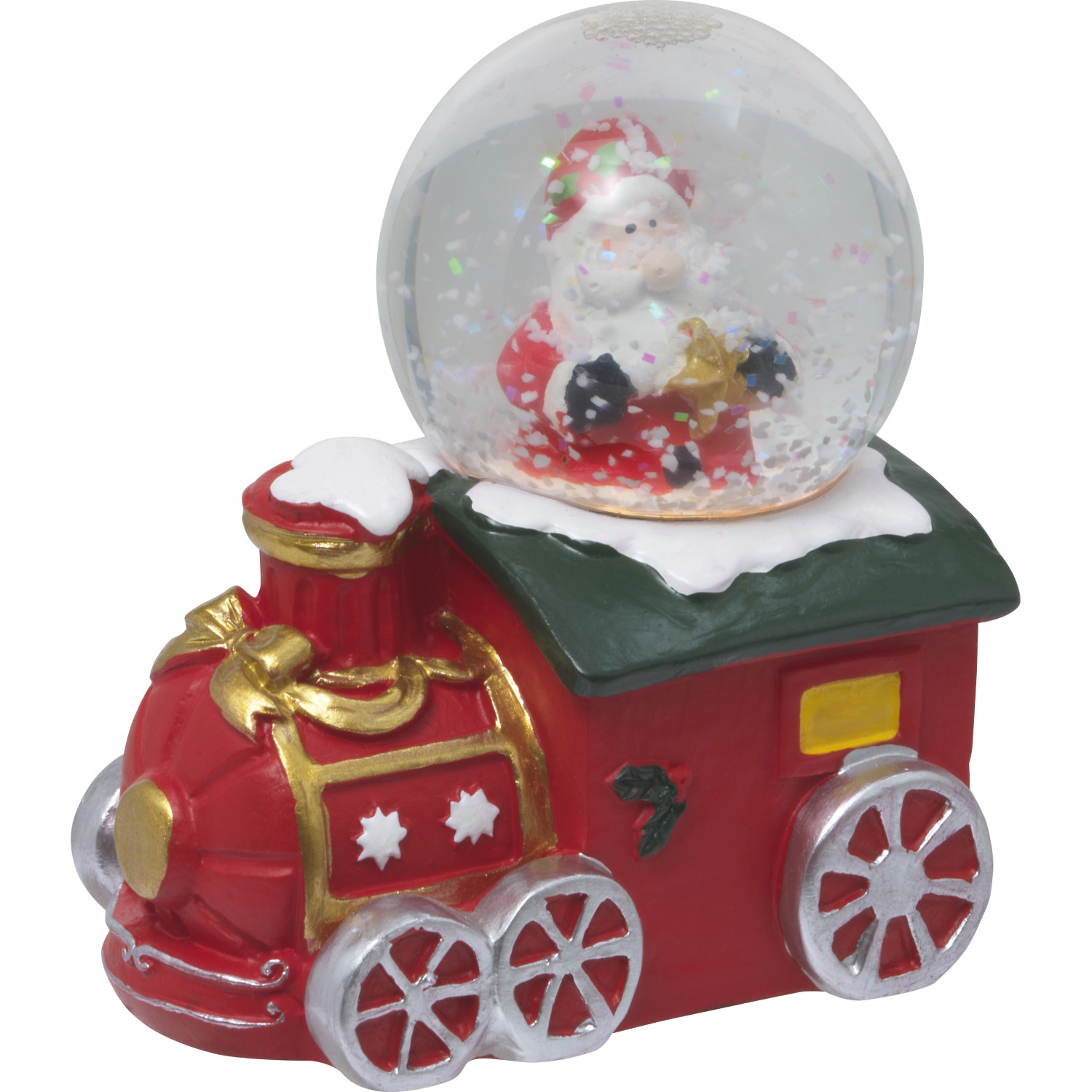LED-Schneekugel Weihnachten Polyresin 4-fach sortiert