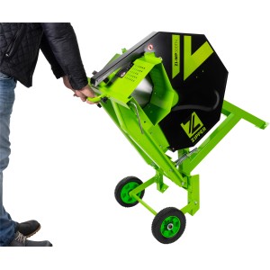 Zipper Wippsäge ZI-WP500TN mit Fahrwerk für einfachen Transport.