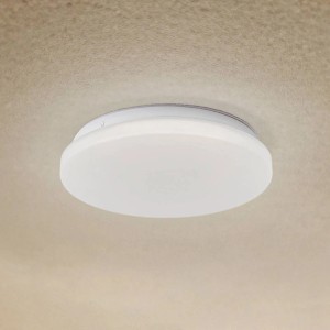 Lindby LED Deckenleuchten Kirkola 10019795 mit Bewegungsmelder Spritzwassergeschützt in Weiß 1-flammig