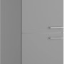 Optifit Midischrank Mats825 für Kühlschrank, 60x177cm, Basaltgrau. Vorratsschrank mit zwei Türen.
