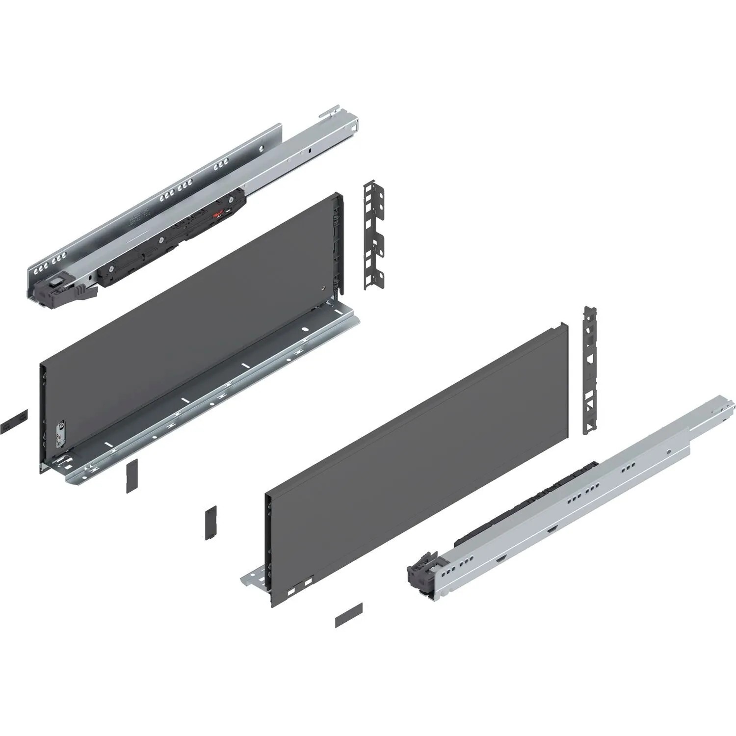 Blum Legrabox Pure Set Höhe C Tip-On Vollauszug 550 mm 70 kg Oriongrau 1 Paar