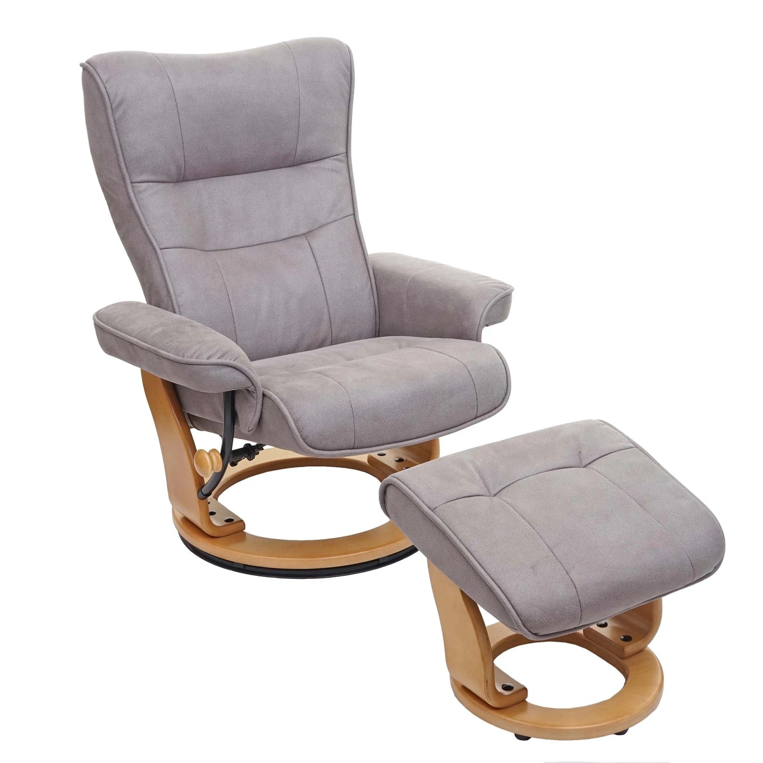 Mca Relaxsessel Montreal Stoff/Textil 130kg Belastbar Hellgrau Naturbraun