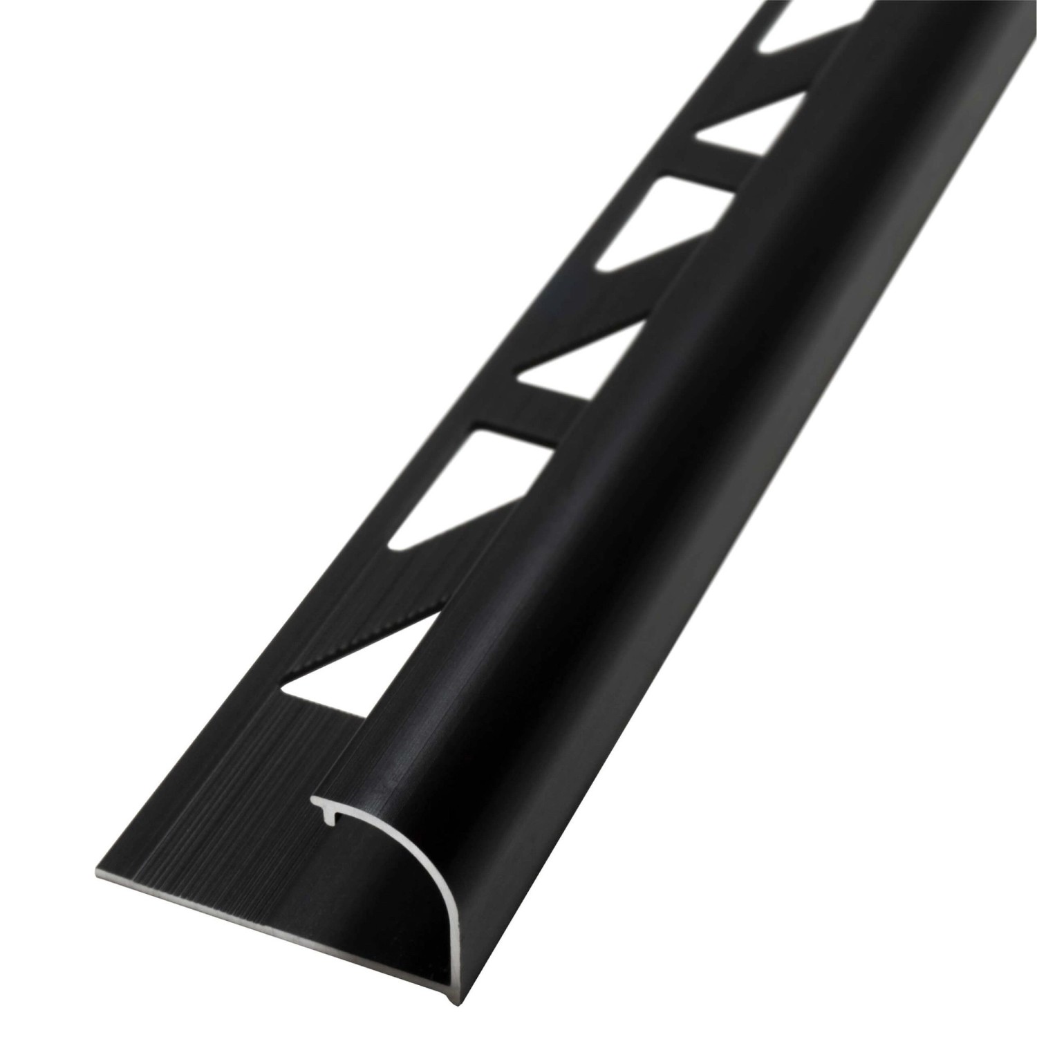 Dalsys Fliesenschiene Viertelkreis 2,5m x 12,5mm Aluminium Schwarz günstig online kaufen