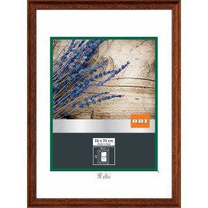 Rustikaler, brauner OBI Holz-Wechselrahmen, 50x70 cm, FSC-zertifiziert. Bilderrahmen mit Antik-Optik.