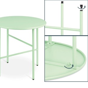 Bomoe Finn Beistelltisch Ø 53x36cm Mint Metall