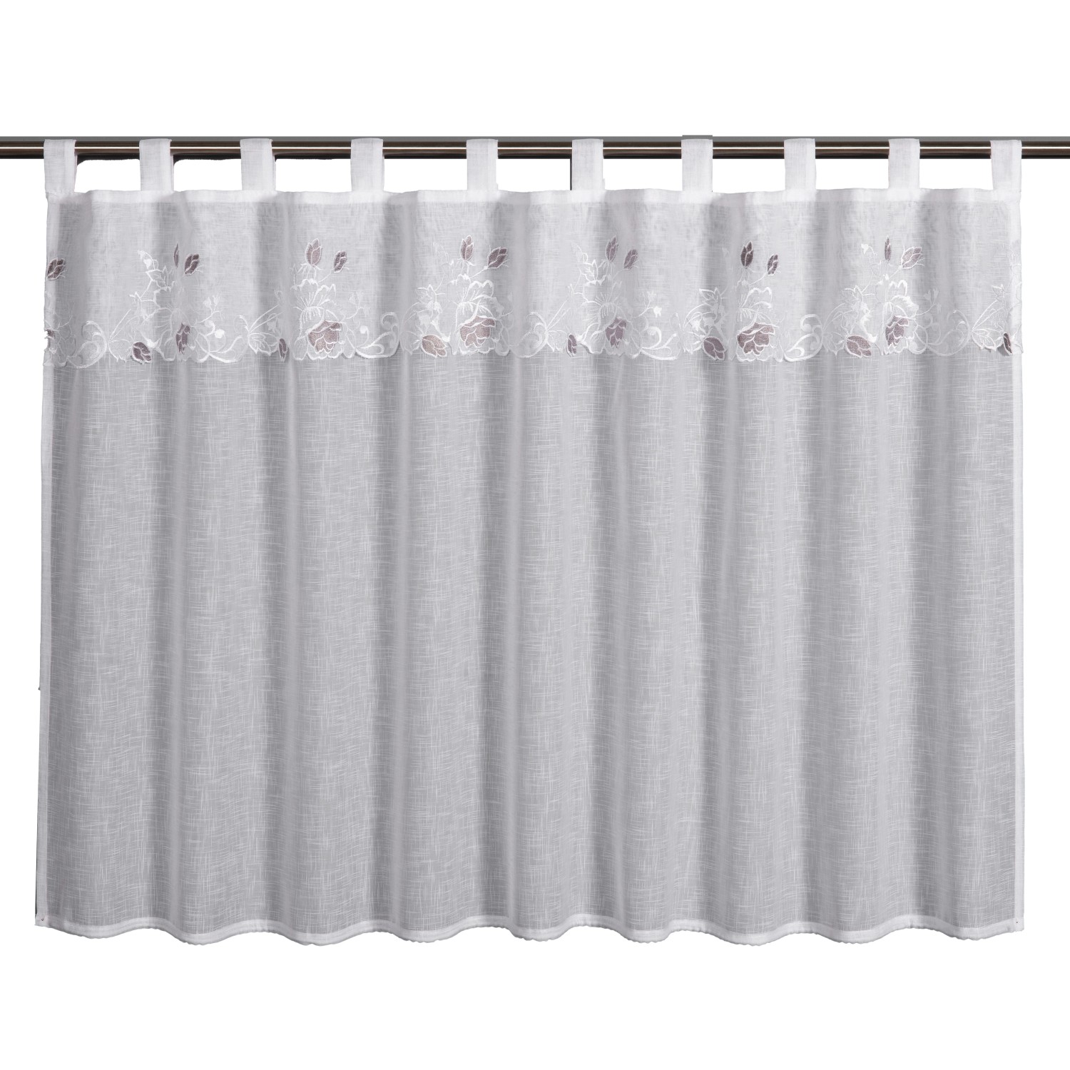 Sehlbach Bistrogardine Batist Weiß - 140x45cm Transparente Gardine