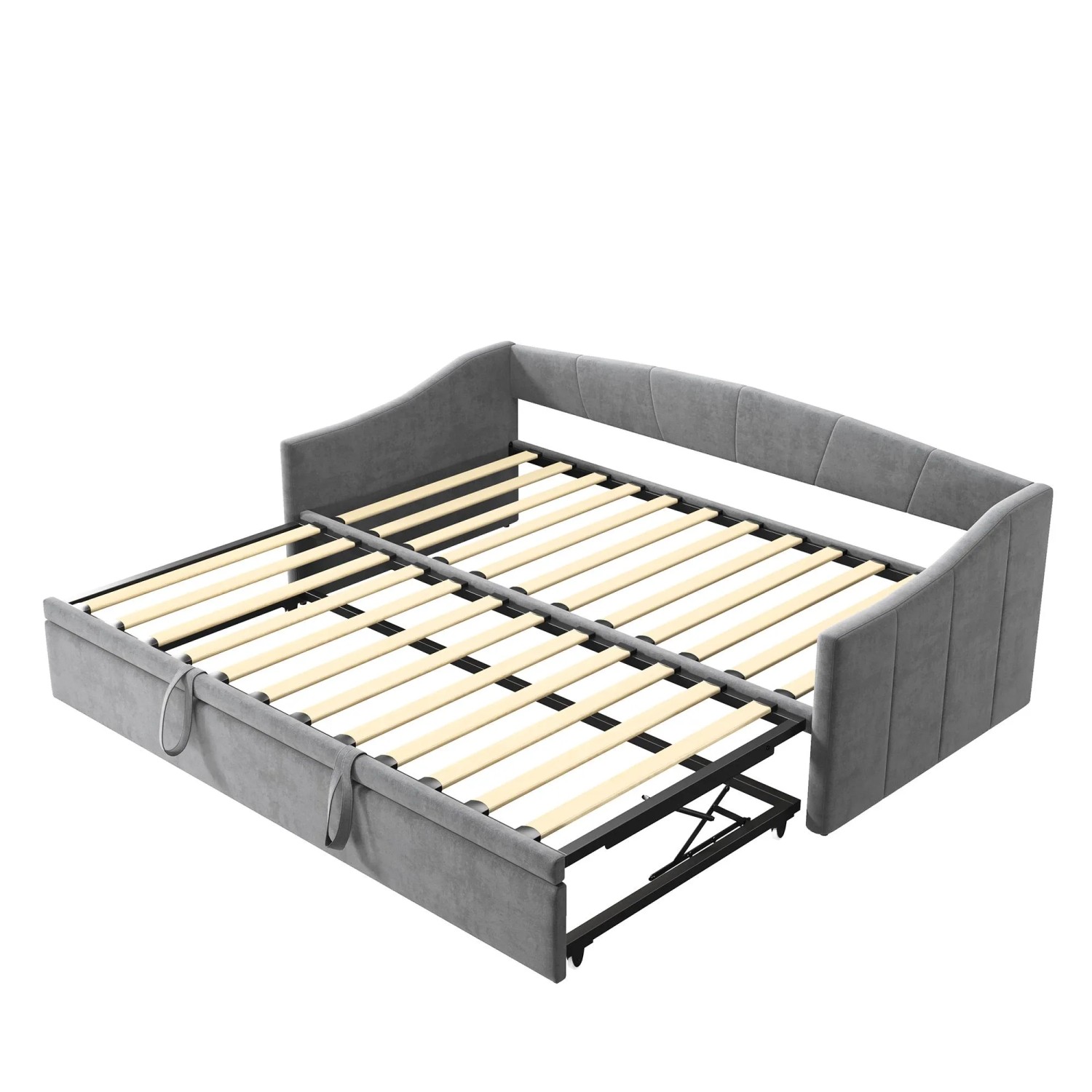 PXloue Tagesbett Sofabett Schlafsofa aus Samt-Tagbett 90x200cm Ausziehbar auf 180 cm