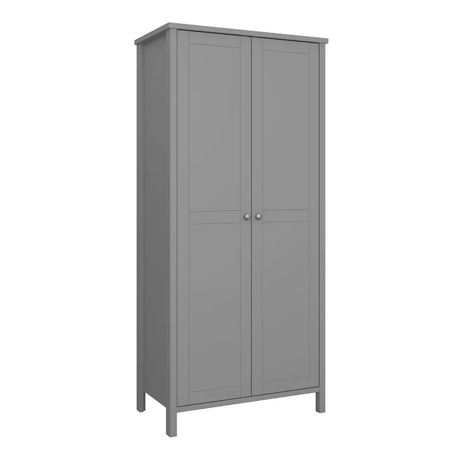 ebuy24 Trone Kleiderschrank 2 Türen Graulackiert